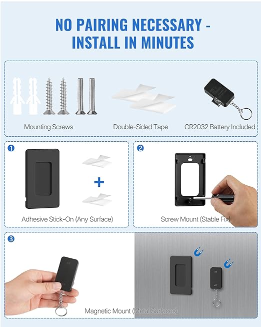 Black Remote Control Outlet, WILAWELS Wireless Light Switch - Image 7