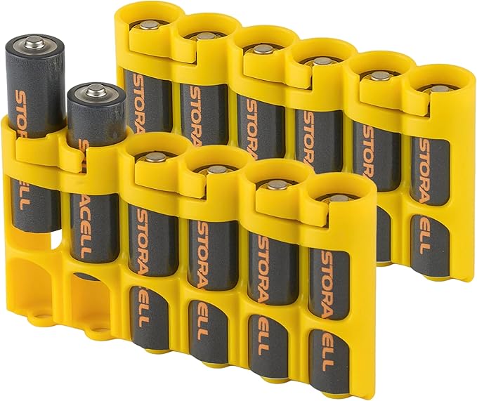 Storacell Slimline AA-6 Battery Storage Caddy and Dispenser, Holds 6 AA - Image 2