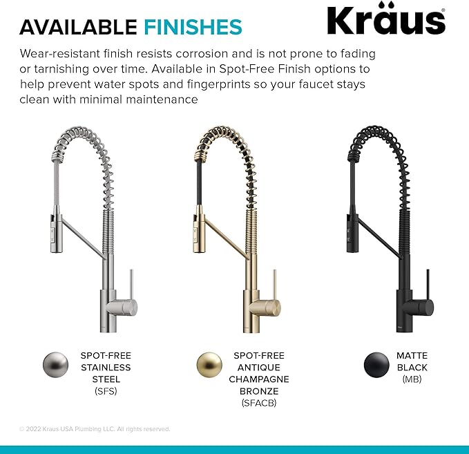 KRAUS Oletto Touchless Sensor Commercial Pull-Down Single Handle Kitchen Faucet - Image 15