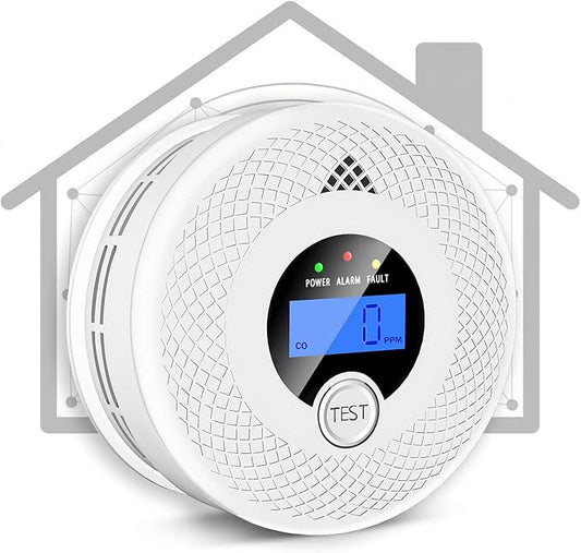 Interconnected 2-in-1 Smoke & Carbon Monoxide Detector by WUZETIAN