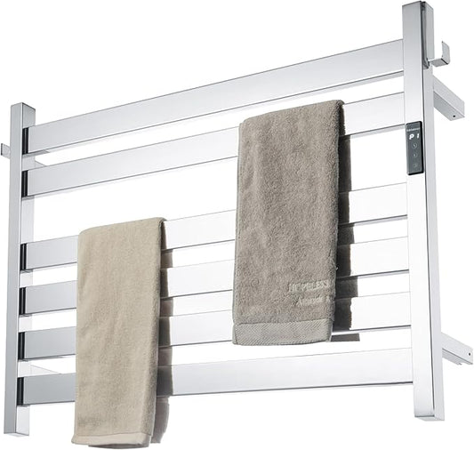 K&KALONZO Towel Warmer for Bathroom, Wall-Mounted 6-Bar Heated Towel Rack by KKALONZO