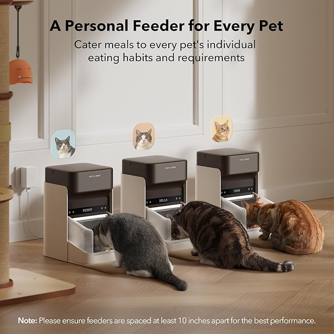 Bundle of PETLIBRO Upgraded RFID Automatic Cat Feeder, 2 Packs 5G Wi-Fi - Image 4