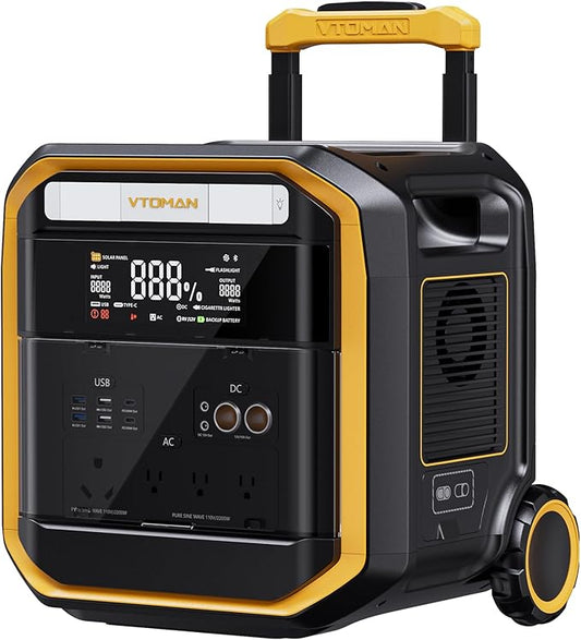 VTOMAN FlashSpeed Pro 3600 Portable Power Station, 3600W 3096Wh Solar Generator by VTOMAN