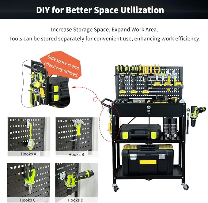 Lumizone Folding Tool Cart - Image 5