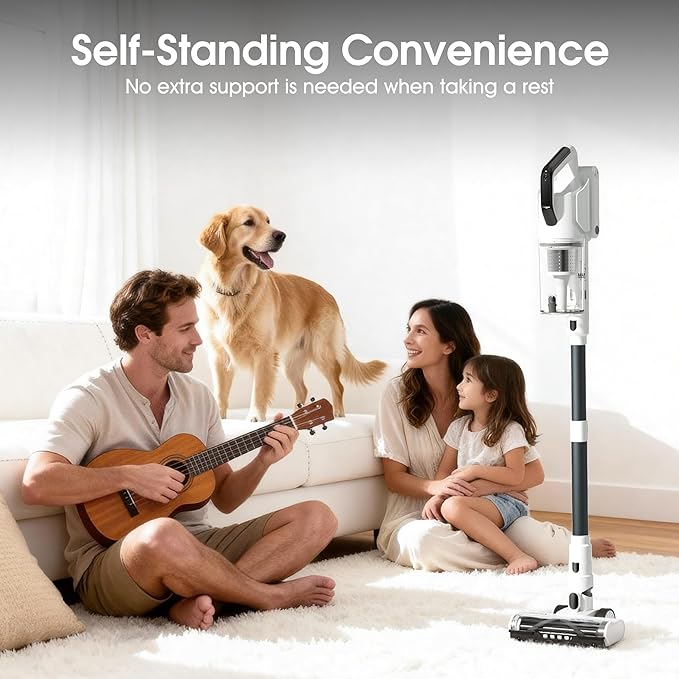 Klarpul Cordless Vacuum Cleaner, 2 Batteries 140 Mins Runtime 600W 50Kpa Stick - Image 4