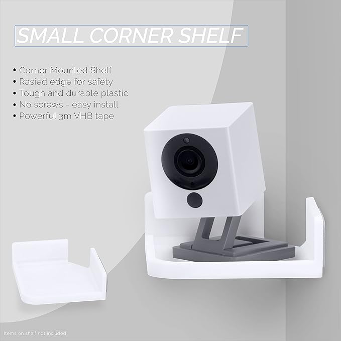 Mini Corner Shelf Mount for Security Cameras, Baby Monitors, Plants & More - Image 2