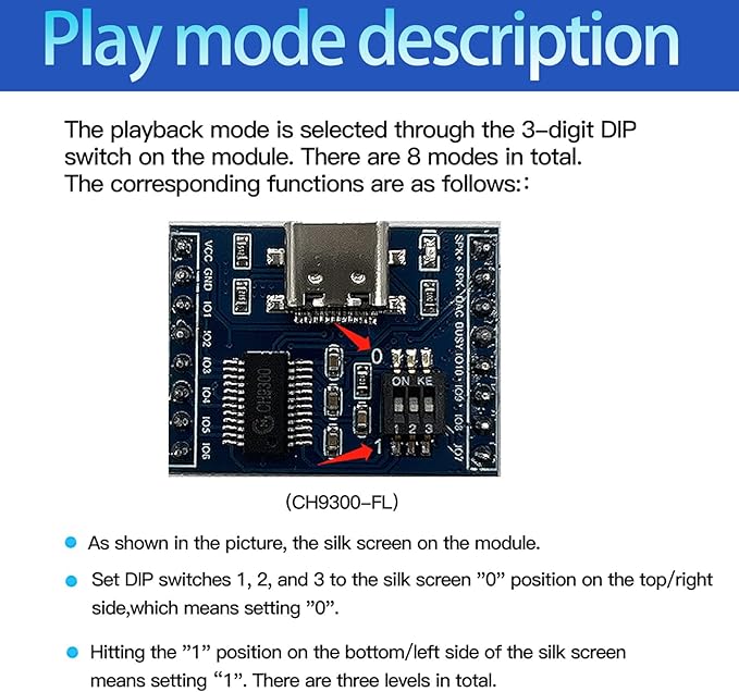 XLW Voice Playback Module, 16M Sound Board MP3 Music Player - Image 6