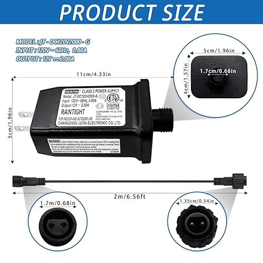 12V 2A Class 2 Power Supply Replacement LED Transformer IP44 LED Light - Image 2