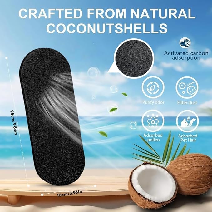 Kuenst Ceiling Fan Filters for Blades，Activated Coconut Carbon Ceiling Fan - Image 7