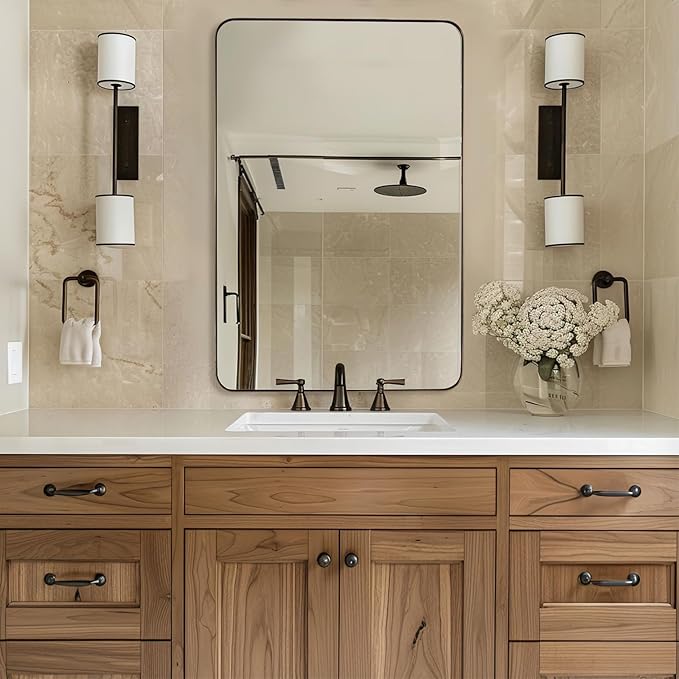 ANDY STAR Wall Mirror for Bathroom, Rounded Rectangle Mirror for Vanity by ANDYSTAR