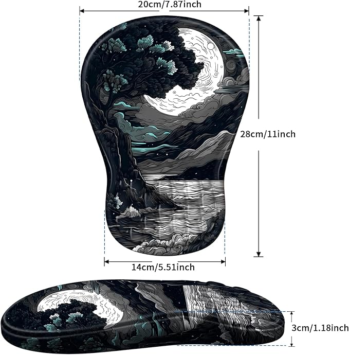 YIWEI Ergonomic Mouse Pad with Wrist Rest - Image 6