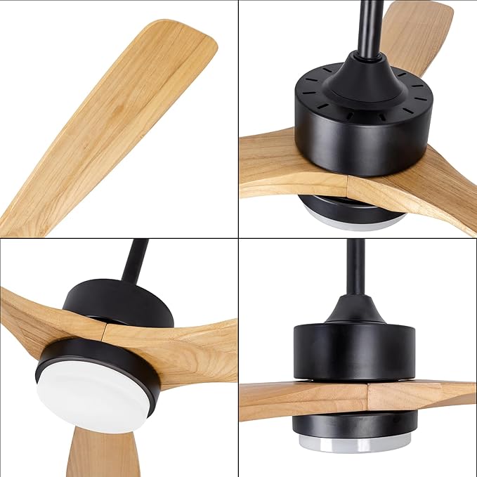 revoici 52” Ceiling Fans with Lights Remote Control, Quiet DC Motor 3 Blade - Image 4