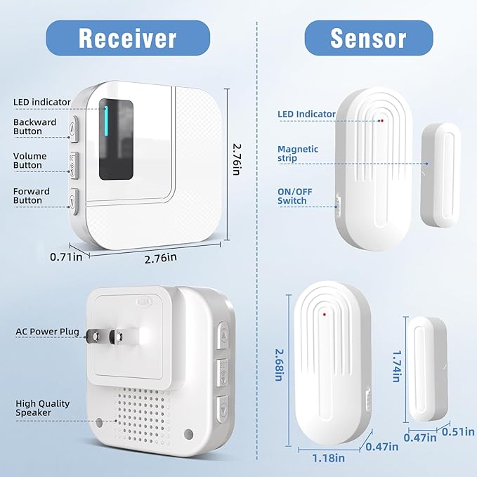 Door Chime, Sanjie WiFi Door Sensor Open Chime When Entering - Image 8