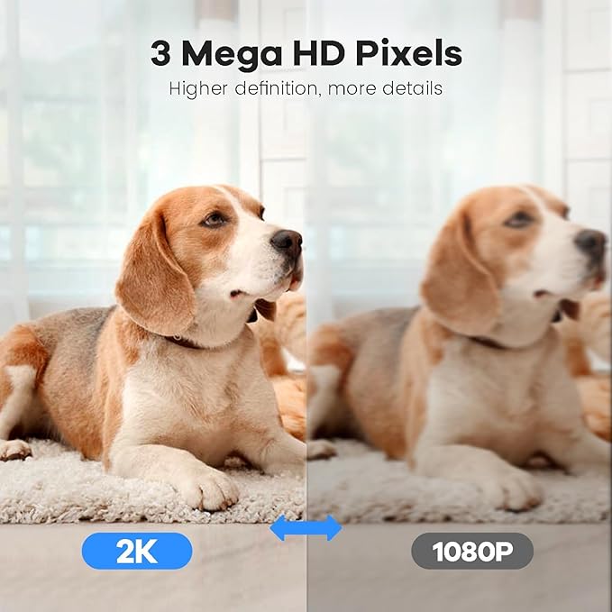 Smart Security Camera, 1080p Home Security Camera, Pan & Tilt 2.4Ghz Indoor IP - Image 7