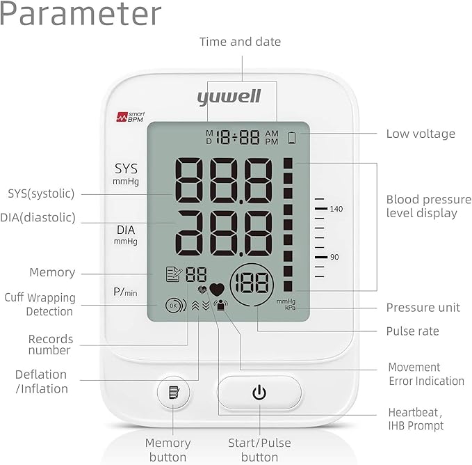 yuwell Blood Pressure Monitor for Home Use, Digital Monitors - Image 7