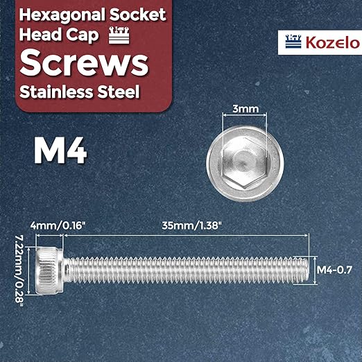 Kozelo 25pcs Socket Head Cap Screws - Image 2