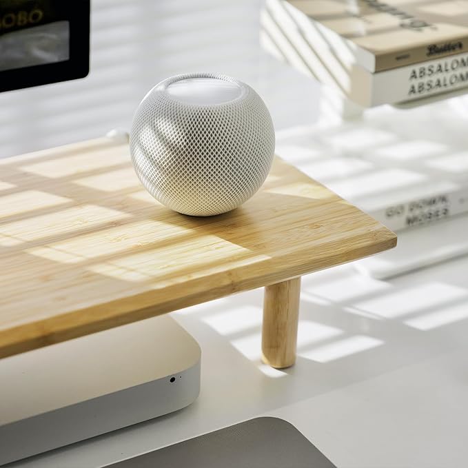 ROCDEER Bamboo Dual Monitor Stand Riser - Image 8