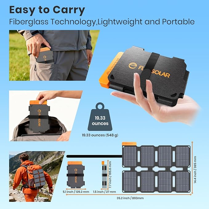 FlexSolar Portable 25W Solar Panel Charger - Image 3
