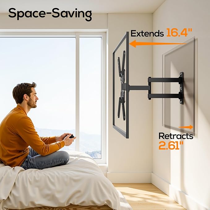 IWORKBOARD 43 50 55 inch Full Motion Corner TV Wall Mount - Image 4