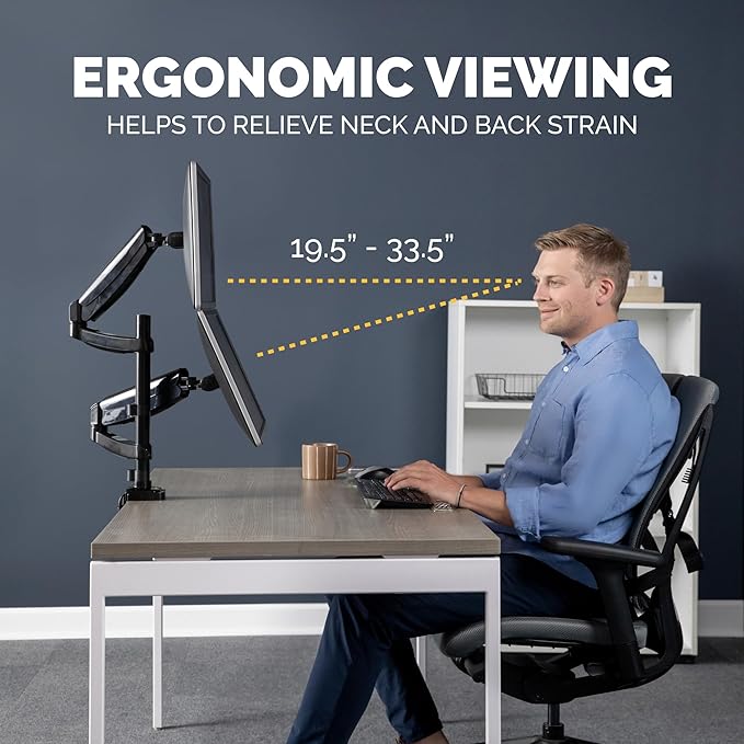 Fellowes 8043401 Platinum Series Stacked Monitor Mount, Adjustable Computer - Image 8