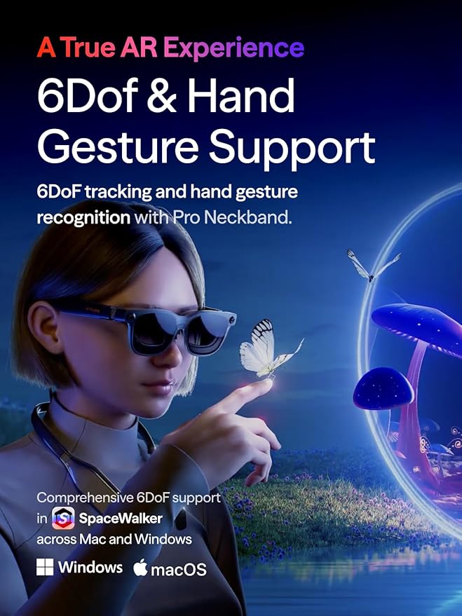 VITURE Luma Ultra AR/XR Glasses, AR Hand Gestures, 52° FOV, 1500 Nits, Video - Image 4
