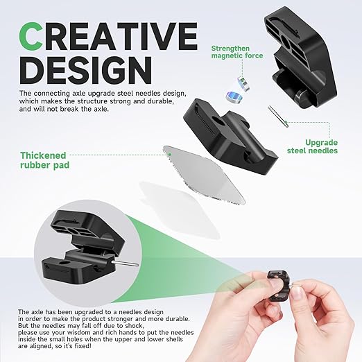 9 Black Magnetic Cable Clips, Under Desk Cable Management, Cord Holder - Image 7