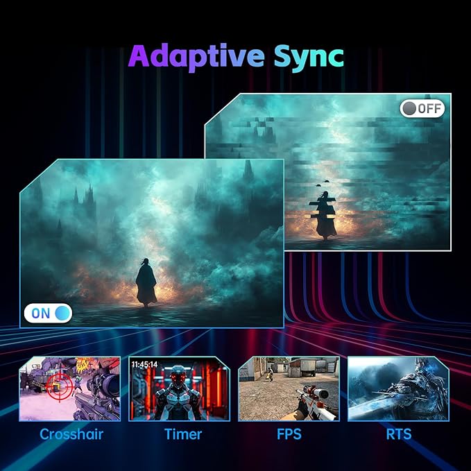 KTC 24 Inch Computer Monitor, FHD 144Hz Office Gaming Monitor, Adaptive-Sync - Image 3