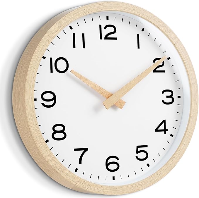 AKCISOT Wall Clock, Boho Kitchen 10 Inch Wall Clocks Battery Operated Non - Image 2