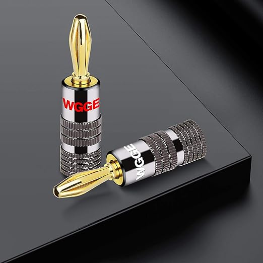 WGGE WG-029 Banana Plugs Audio Jack Connector, 24k Gold Dual Screw Lock Speaker - Image 7