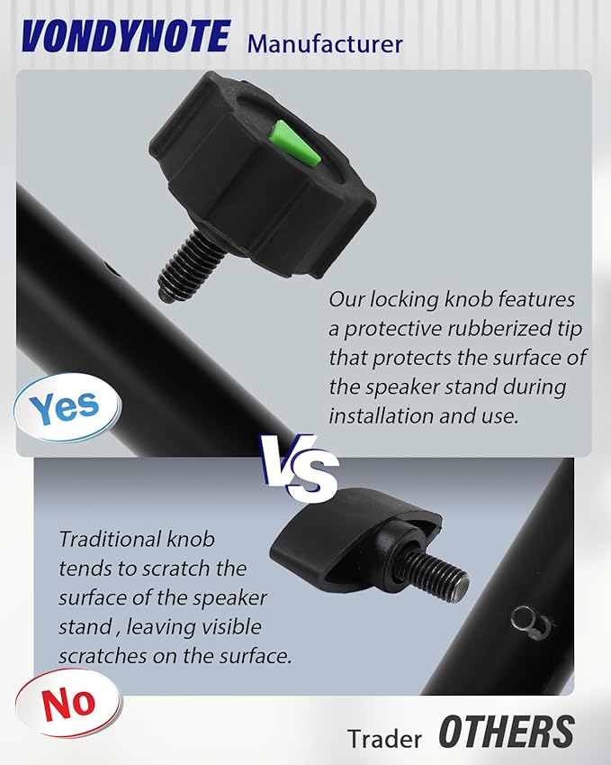 Vondynote Set of 2 Dual Speaker Mount Bar Mounting Fork Bracket Speaker Pole - Image 5