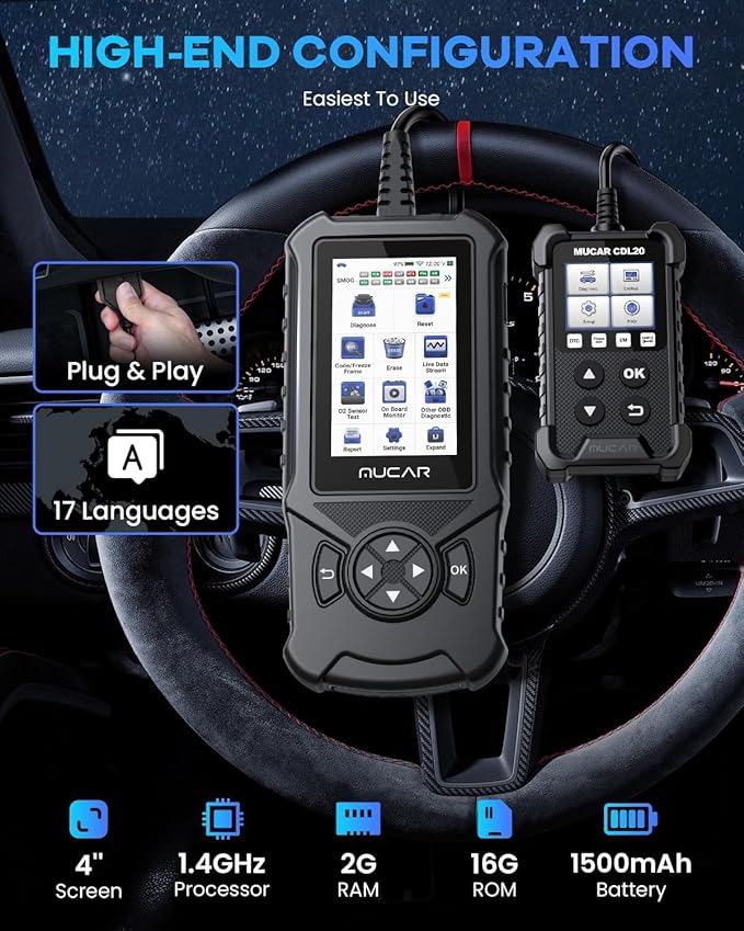 MUCAR CDE900 OBD2 Scanner, Check Engine System Car Code Reader, Automotive - Image 4