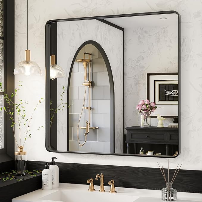 ISKM Black Metal Framed Wall Mirror by ISKM-IStillKeepMovin