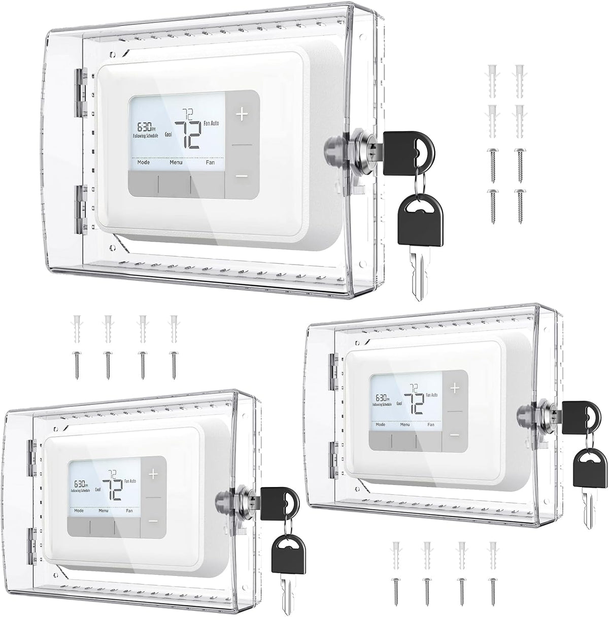 AUURIO 3 PCS Upgraded Thermostat Lock Box