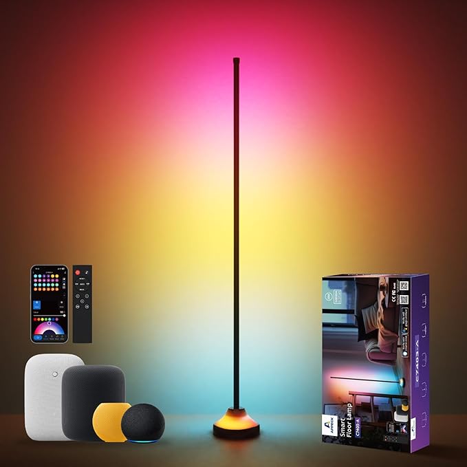 RGB&IC Smart Corner Floor Lamp – 20 W/1100 lm, 24‑Zone DIY & Music‑Sync LED by APPECK