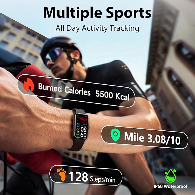 JYUAJOI Fitness Tracker with 24/7 Continuous Heart Rate, Blood Oxygen Monitor - Image 5
