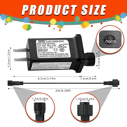 12V 1A LED Controller with Extension Cord, Replacement Model JT-DC120V1000-F - Image 3