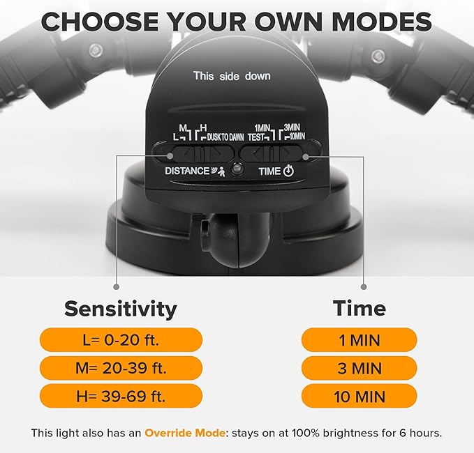 LUTEC 2 Pack 72W 7500LM LED Security Lights Motion Sensor Light Outdoor - Image 4