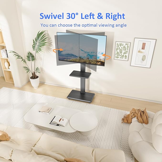 Rolling TV Stand, Mobile TV Cart - Image 4
