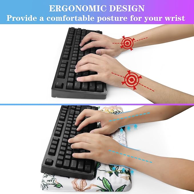 Computer Keyboard Stand with Wrist Rest, Ergonomic Tilted Keyboard Holder - Image 3