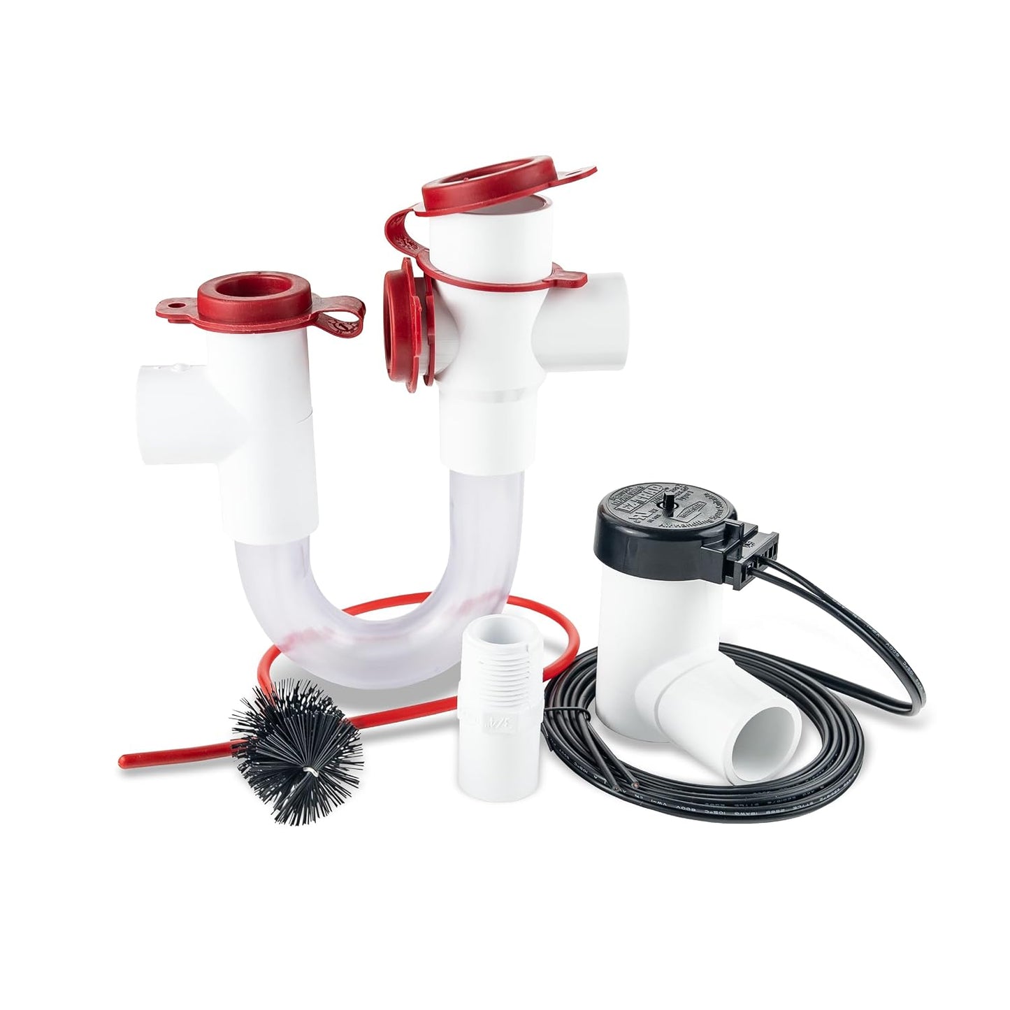 RectorSeal EZ Trap 83626 Combo Kit with Clear Trap and Overflow Switch with Brush, 600 Series, for Light Duty Applications, Easy Installation, HVAC, 3/4"" w/48 Cable