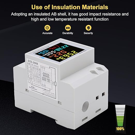 D52-2066 Single Phase Energy Meter - 220V AC 40V-300V 100A Household & - Image 7