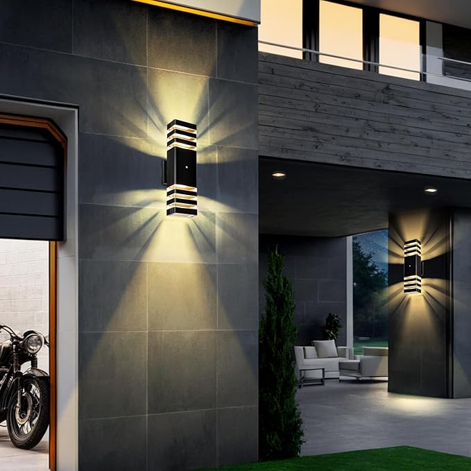 MZLITI LED Square Up & Down Wall Lights 2 Pack 15inch, Outdoor Wall Lights - Image 8
