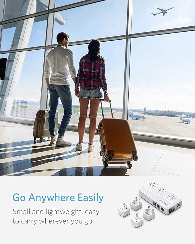 BESTEK Universal Travel Adapter 100-220V to 110V Voltage Converter 250W - Image 9
