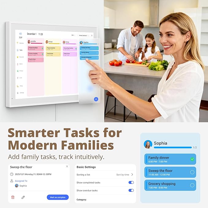 Dragon Touch 21.5 inch Digital Calendar Chore Chart – Interactive Touchscreen - Image 3
