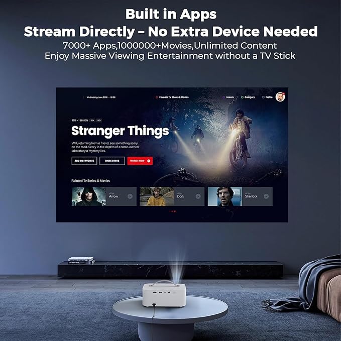 Outdoor-Projector-4k with WiFi and Bluetooth, 35W DoIby Audio, AI Auto Focus - Image 3