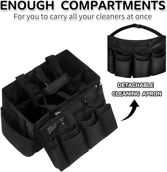 Boczif Cleaning Caddy Bag Wearable, Cleaning Caddy Supplies Organizer - Image 3