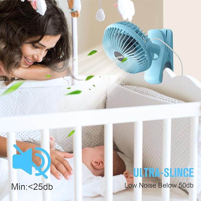 BESKAR Clip on Fan, Portable Small Desk Fans - Image 3