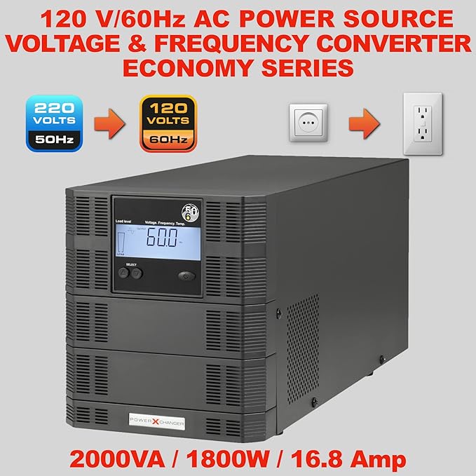 PowerXchanger EX Series Voltage & Frequency Converter, 900–2340W Pure Sine Wave - Image 2