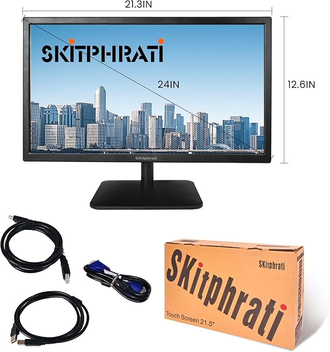 SKitphrati 21.5 Inch Touchscreen Monitor FHD 1920x1080p IPS Screen, VESA Support - Image 7