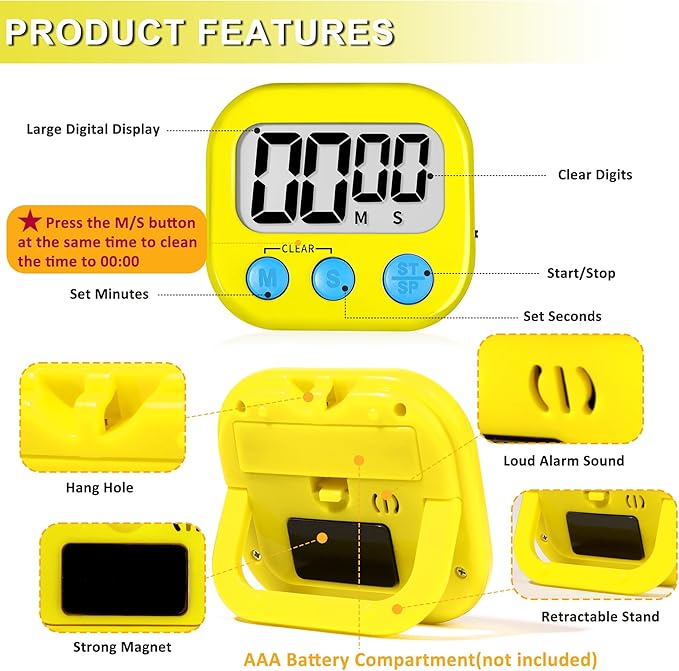 ZILLEEN Classroom Timer for Kids Teachers 2 Pack Digital Timers - Image 8